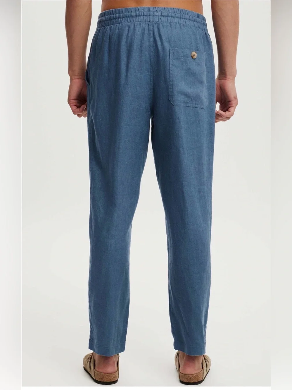 Cotton On Men's Relaxed Drawstring Jeans - Slate Blue